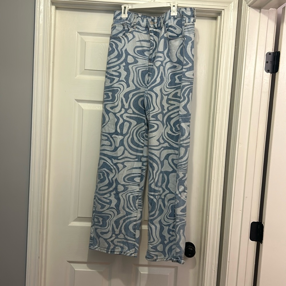Printed flair jeans